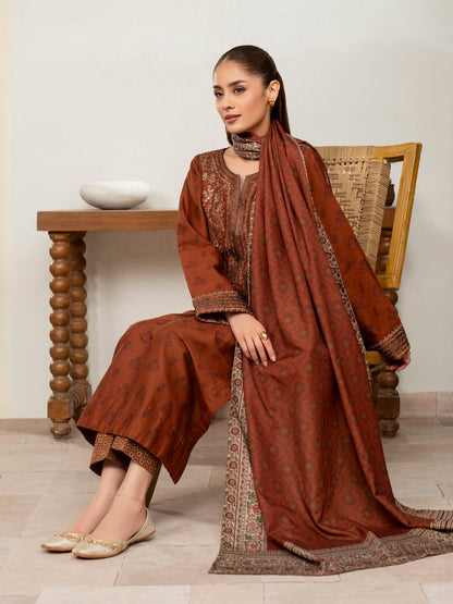 3 Piece Khaddar Suit-Embroidered (Unstitched)