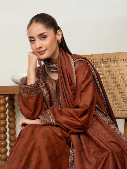 3 Piece Khaddar Suit-Embroidered (Unstitched)