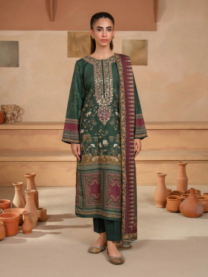 3 Piece Khaddar Suit-Embroidered (Unstitched)