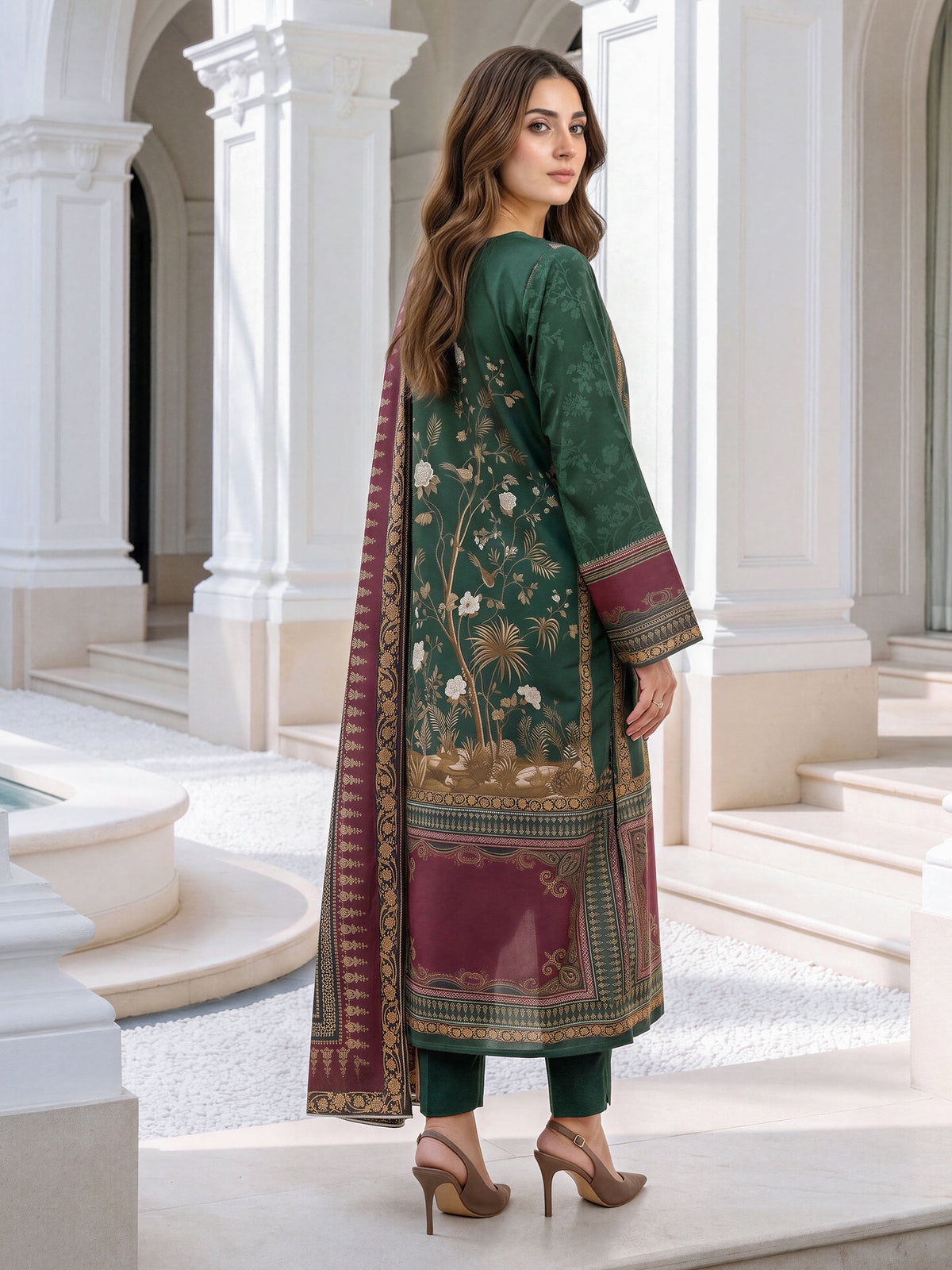 3 Piece Khaddar Suit- Embroidered (Unstitched)
