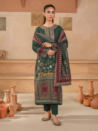 3 Piece Khaddar Suit-Embroidered (Unstitched)