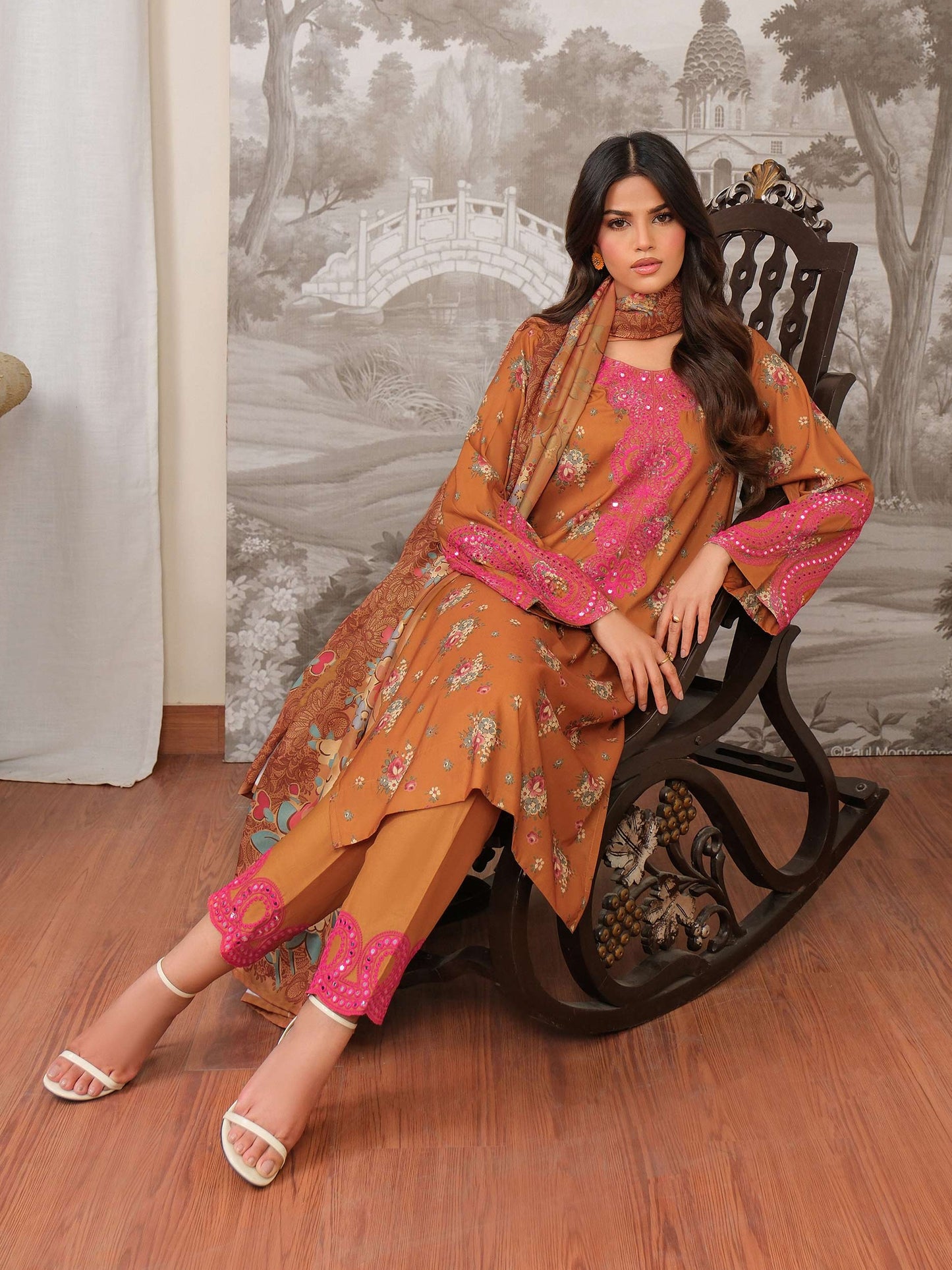 3 Piece Khaddar Suit-Embroidered (Unstitched)