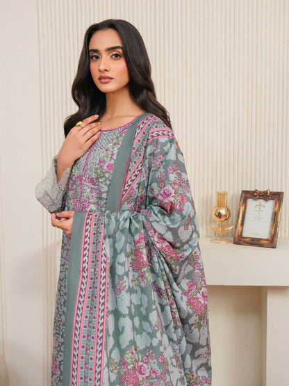 3 Piece Khaddar Suit-Embroidered (Unstitched)