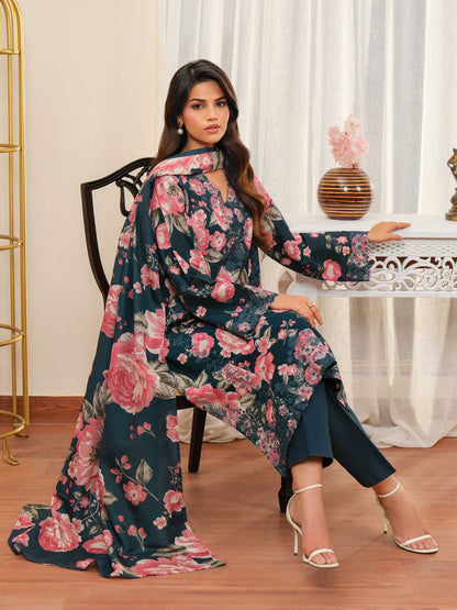 3 Piece Khaddar Suit-Embroidered (Unstitched)