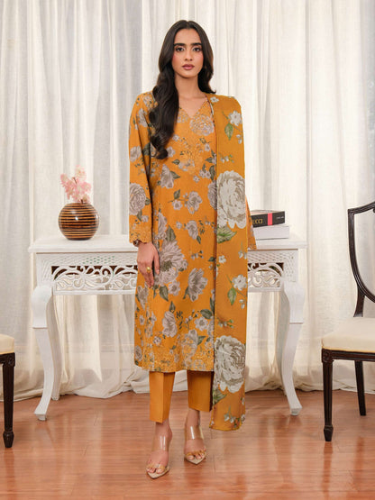 3 Piece Khaddar Suit-Embroidered (Unstitched)