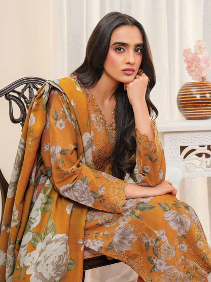 3 Piece Khaddar Suit-Embroidered (Unstitched)
