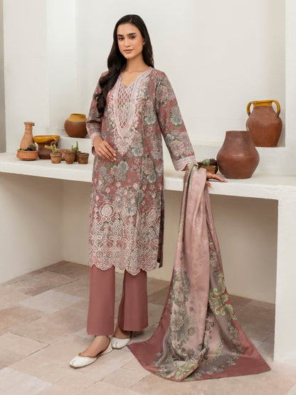 3 Piece Khaddar Suit-Embroidered (Unstitched)