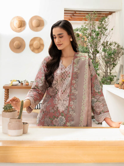 3 Piece Khaddar Suit-Embroidered (Unstitched)