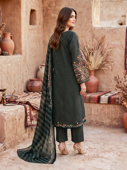 3 Piece Khaddar Suit-Printed (Unstitched)