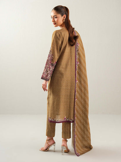 3 Piece Khaddar Suit-Printed (Unstitched)