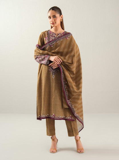 3 Piece Khaddar Suit-Printed (Unstitched)