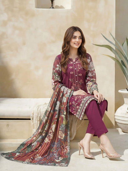 3 Piece Lawn Suit-Embroidered (Unstitched)