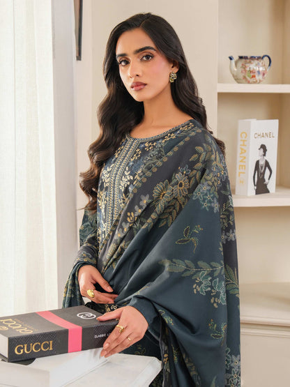 3 Piece Khaddar Suit-Embroidered (Unstitched)