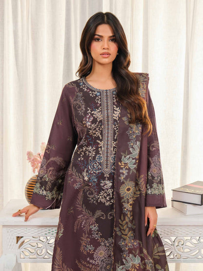 3 Piece Khaddar Suit-Embroidered (Unstitched)
