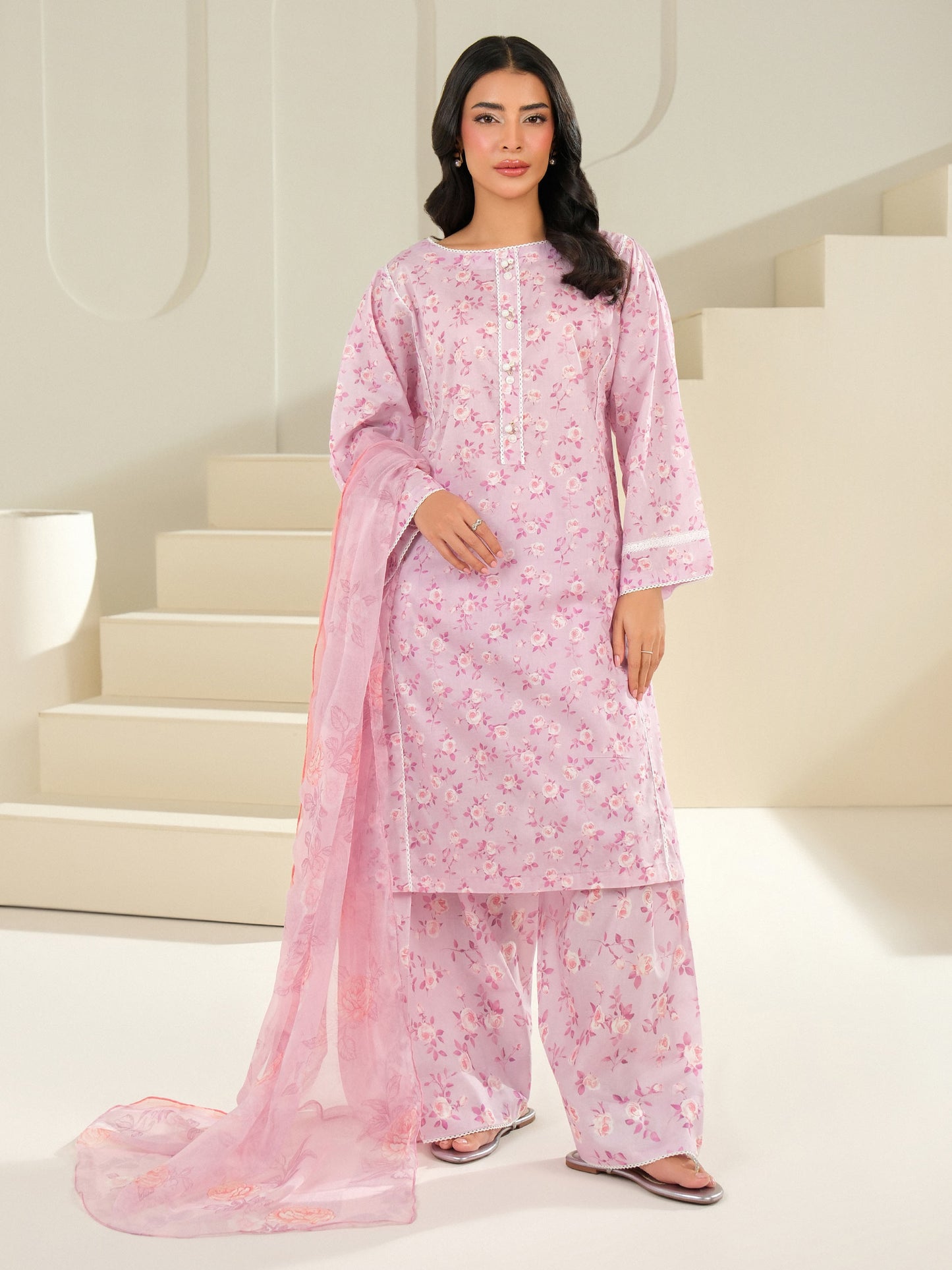3 Piece Lawn Suit-Printed (Unstitched)