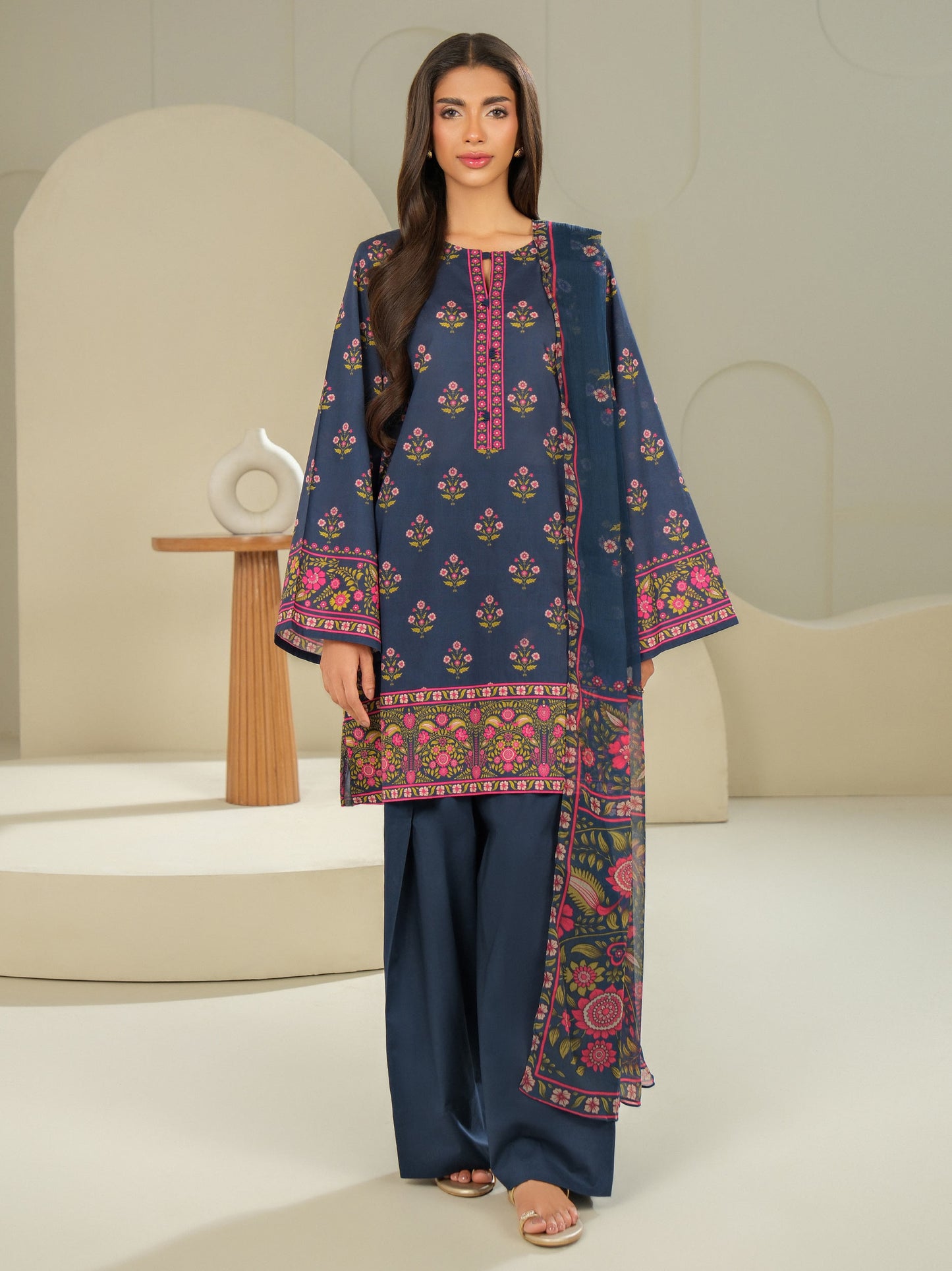 3 Piece Lawn Suit-Printed (Unstitched)