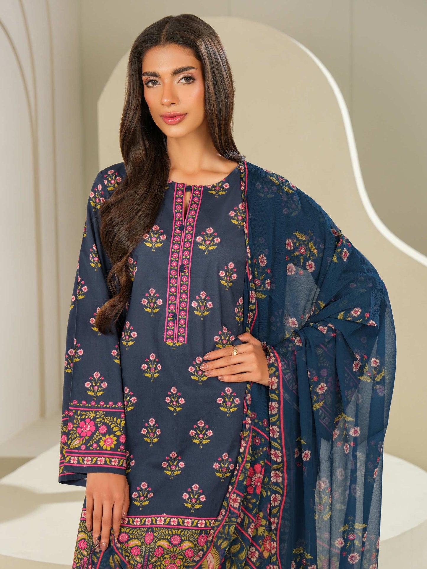 3 Piece Lawn Suit-Printed (Unstitched)