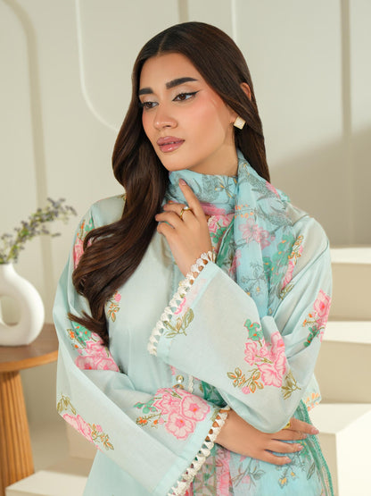 3 Piece Lawn Suit-Printed (Unstitched)