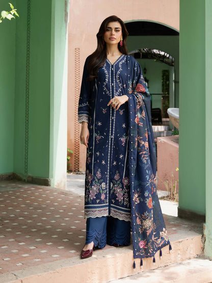 3 Piece Khaddar Suit-Embroidered (Unstitched)