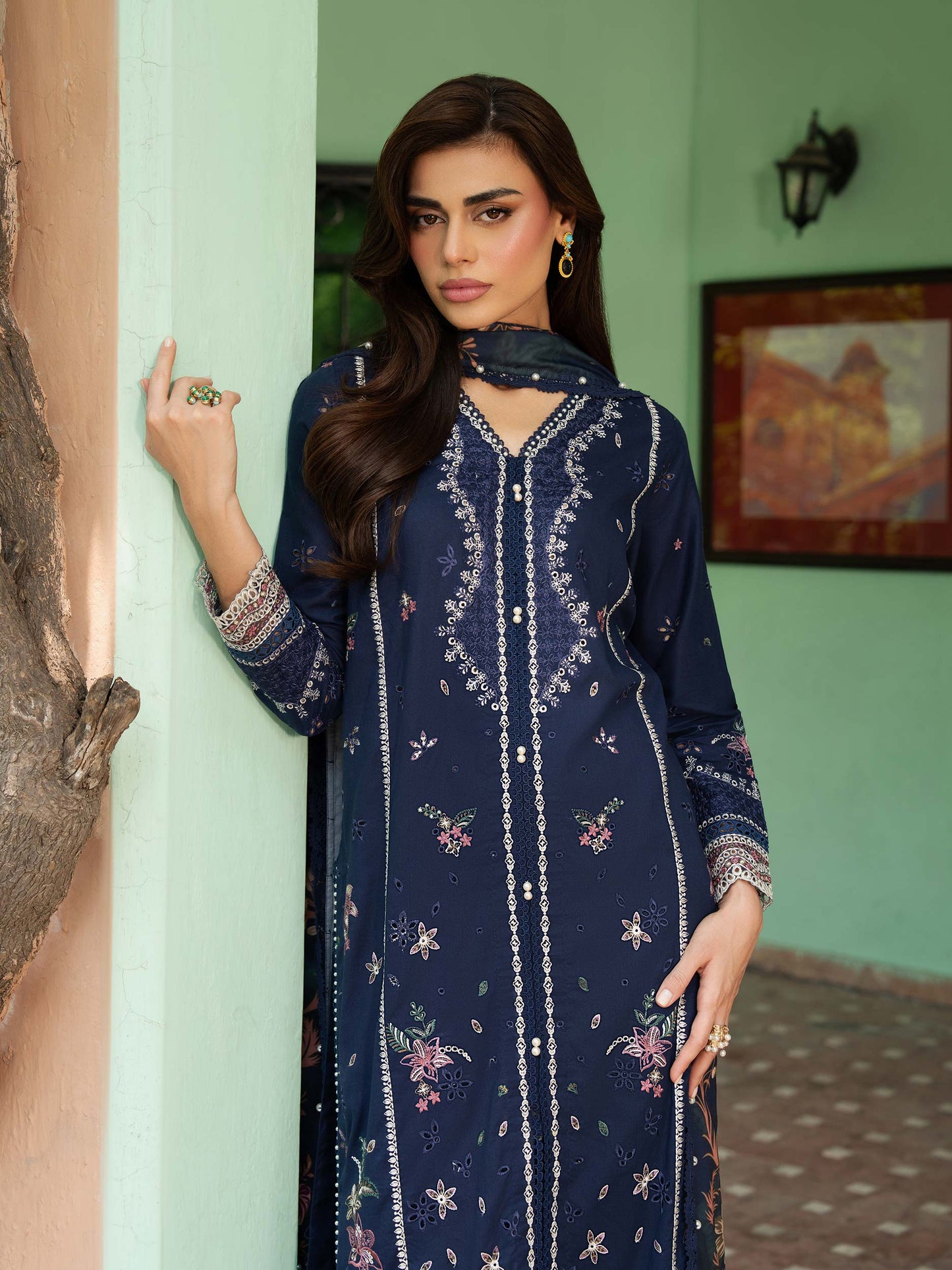 3 Piece Khaddar Suit-Embroidered (Unstitched)