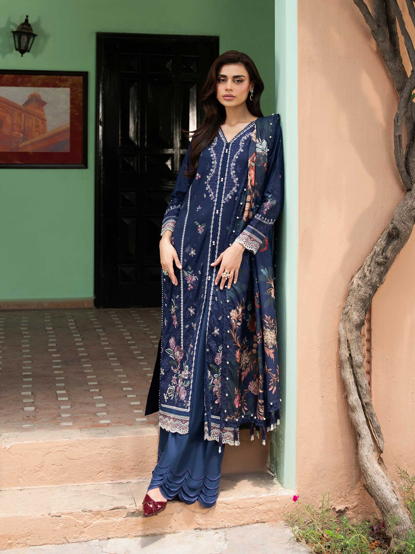 3 Piece Khaddar Suit-Embroidered (Unstitched)
