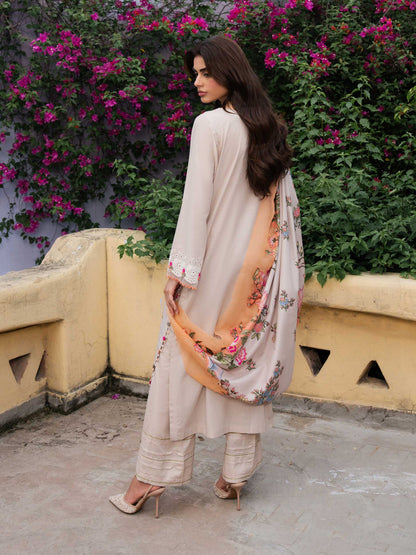 3 Piece Karandi Suit-Embroidered (Unstitched)
