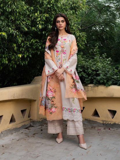 3 Piece Karandi Suit-Embroidered (Unstitched)