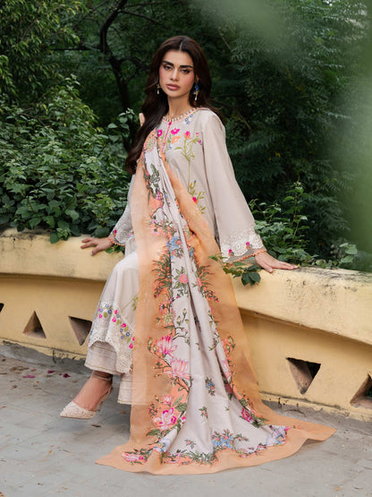 3 Piece Karandi Suit-Embroidered (Unstitched)