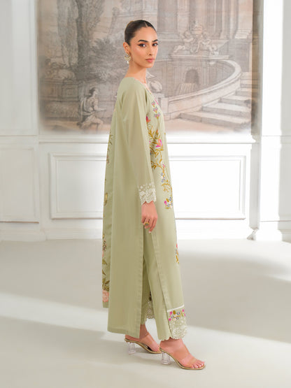 3 Piece Karandi Suit-Embroidered (Unstitched)