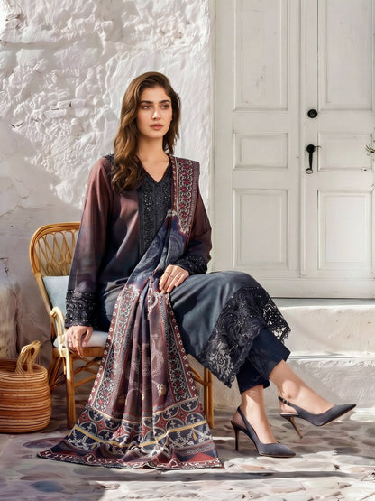 3 Piece Khaddar Suit-Embroidered (Unstitched)