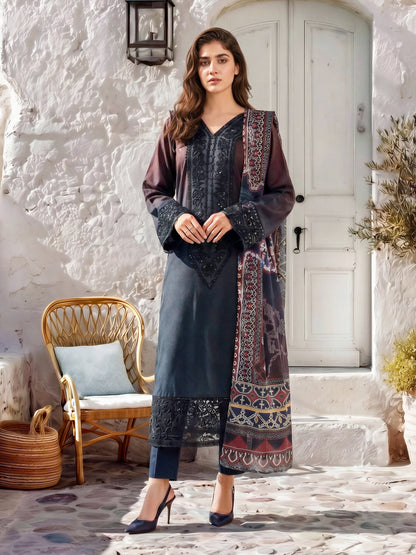 3 Piece Khaddar Suit-Embroidered (Unstitched)