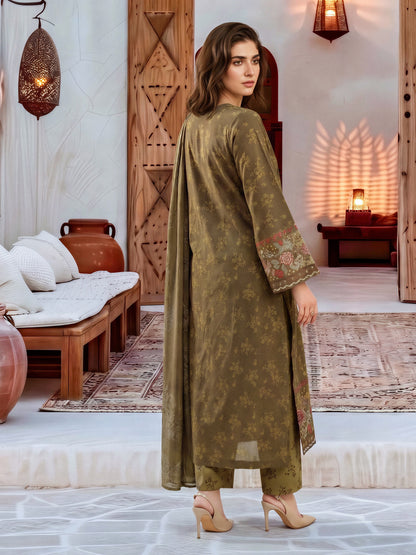 3 Piece Karandi Suit-Embroidered (Unstitched)