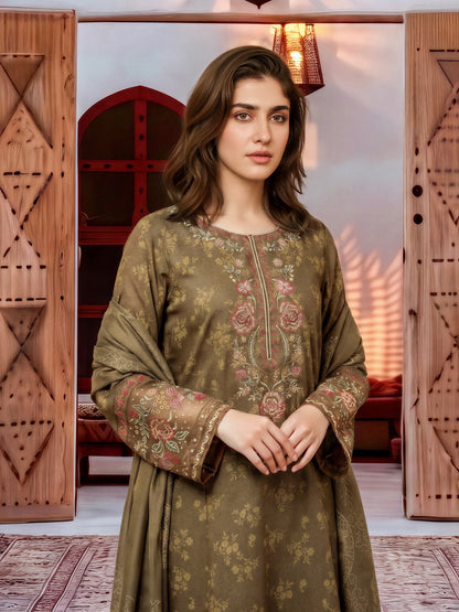 3 Piece Karandi Suit-Embroidered (Unstitched)