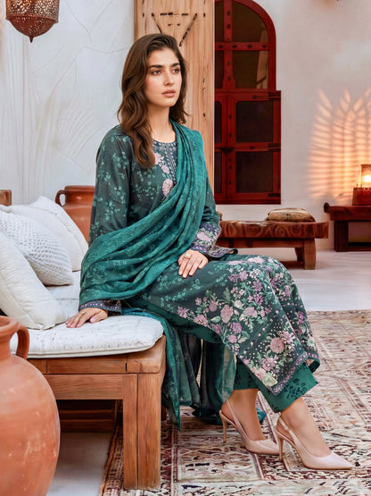 3 Piece Karandi Suit-Embroidered (Unstitched)