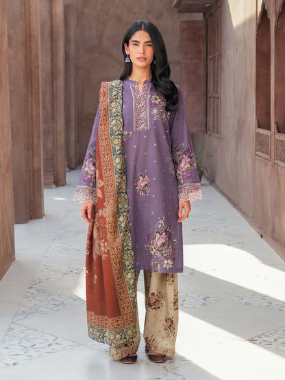 3 Piece Khaddar Suit-Embroidered (Unstitched)