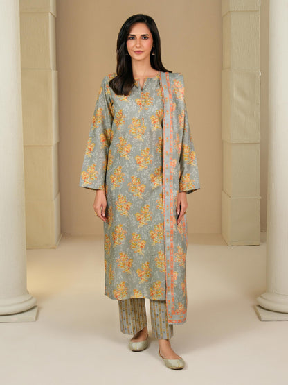 3 Piece Khaddar Suit-Paste Print (Unstitched)