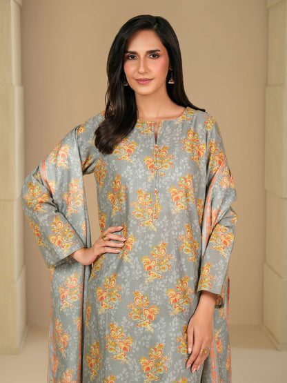 3 Piece Khaddar Suit-Paste Print (Unstitched)