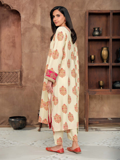 3 Piece Silk Suit-Embroidered (Unstitched)
