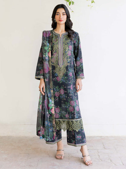 3 Piece Lawn Suit-Embroidered (Unstitched)