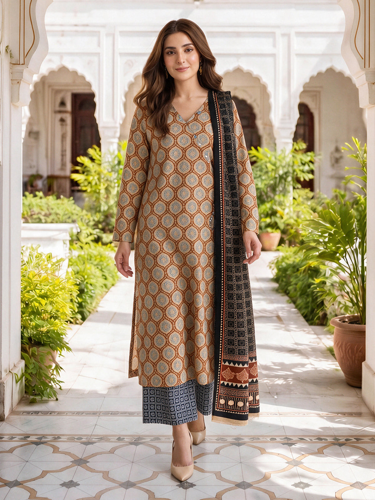 3 Piece Karandi (Unstitched)