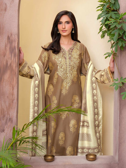3 Piece Khaddar Suit-Embroidered (Unstitched)