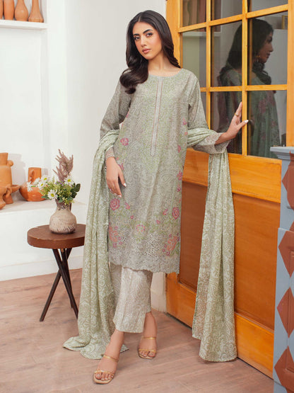 3 Piece Lawn Suit-Embroidered (Unstitched)
