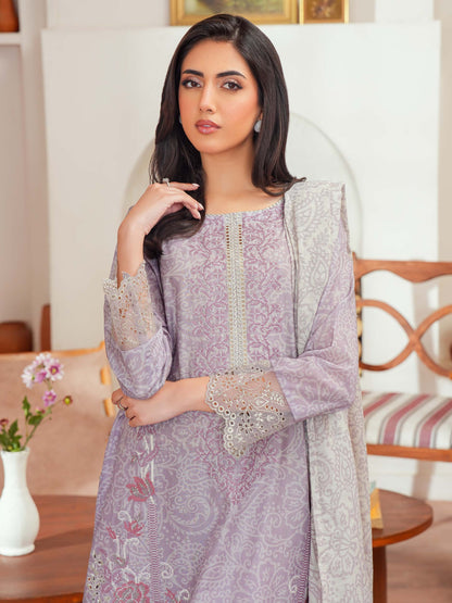 3 Piece Lawn Suit-Embroidered (Unstitched)