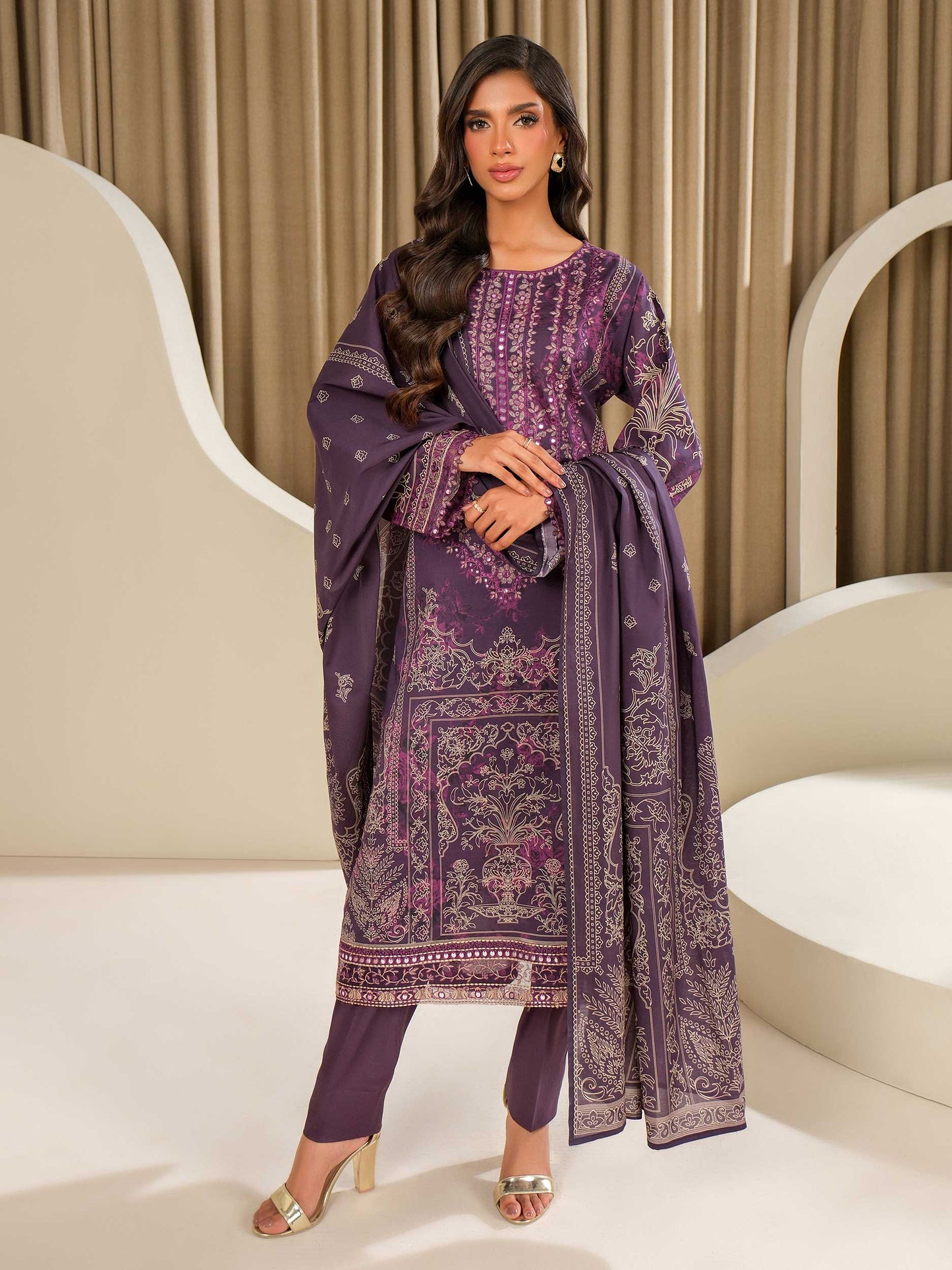 3 Piece Lawn Suit-Embroidered (Unstitched)