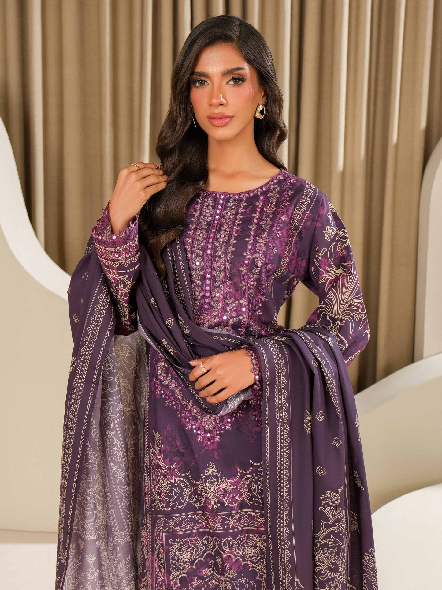 3 Piece Lawn Suit-Embroidered (Unstitched)