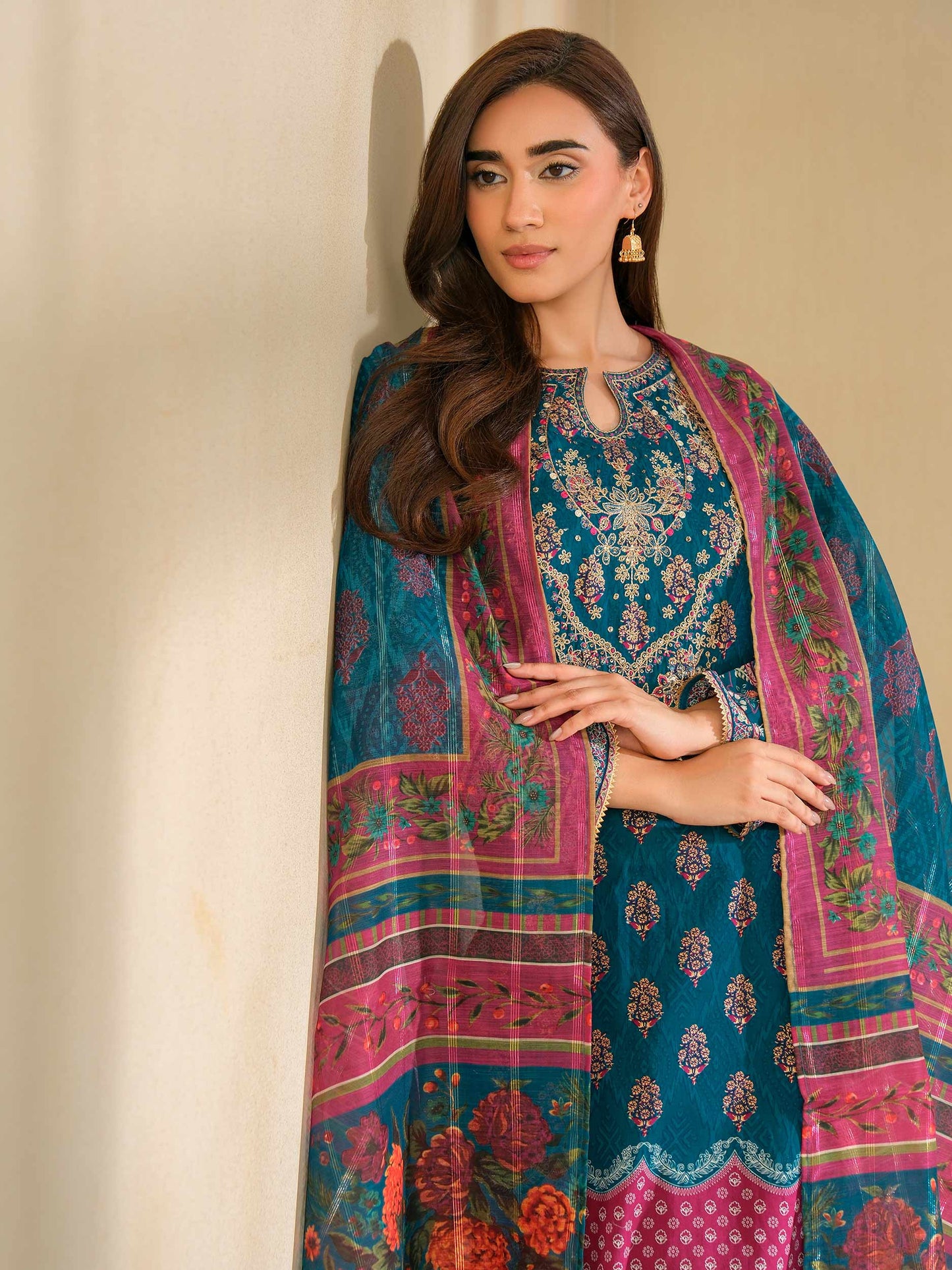 3 Piece Lawn Suit-Embroidered (Unstitched)