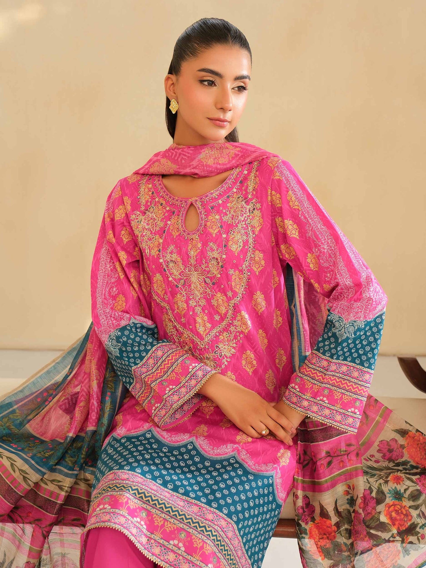 3 Piece Lawn Suit-Embroidered (Unstitched)