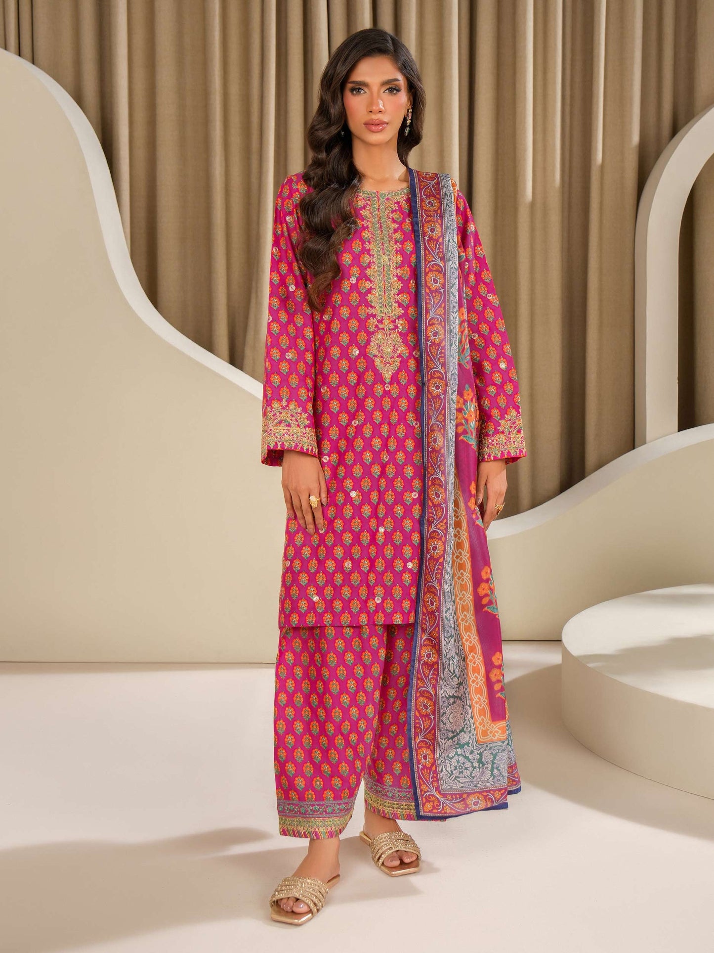 3 Piece Lawn Suit-Embroidered (Unstitched)