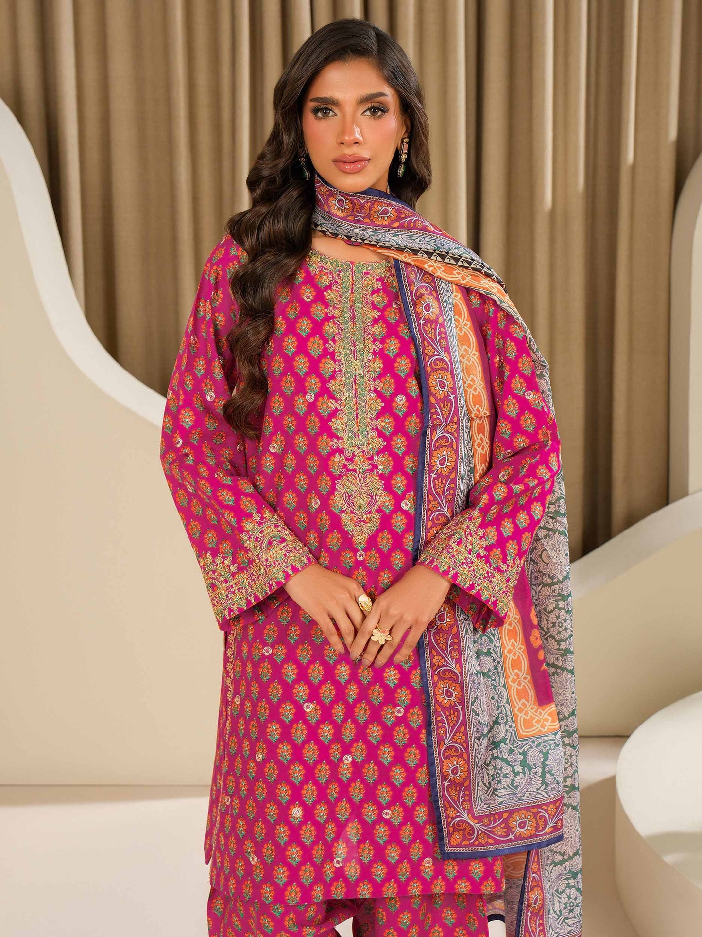 3 Piece Lawn Suit-Embroidered (Unstitched)