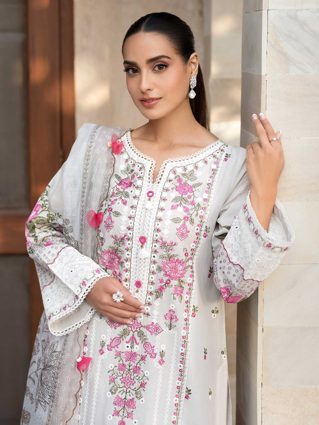 TMY-1B | Un-Stitched Embroidered Lawn Dress